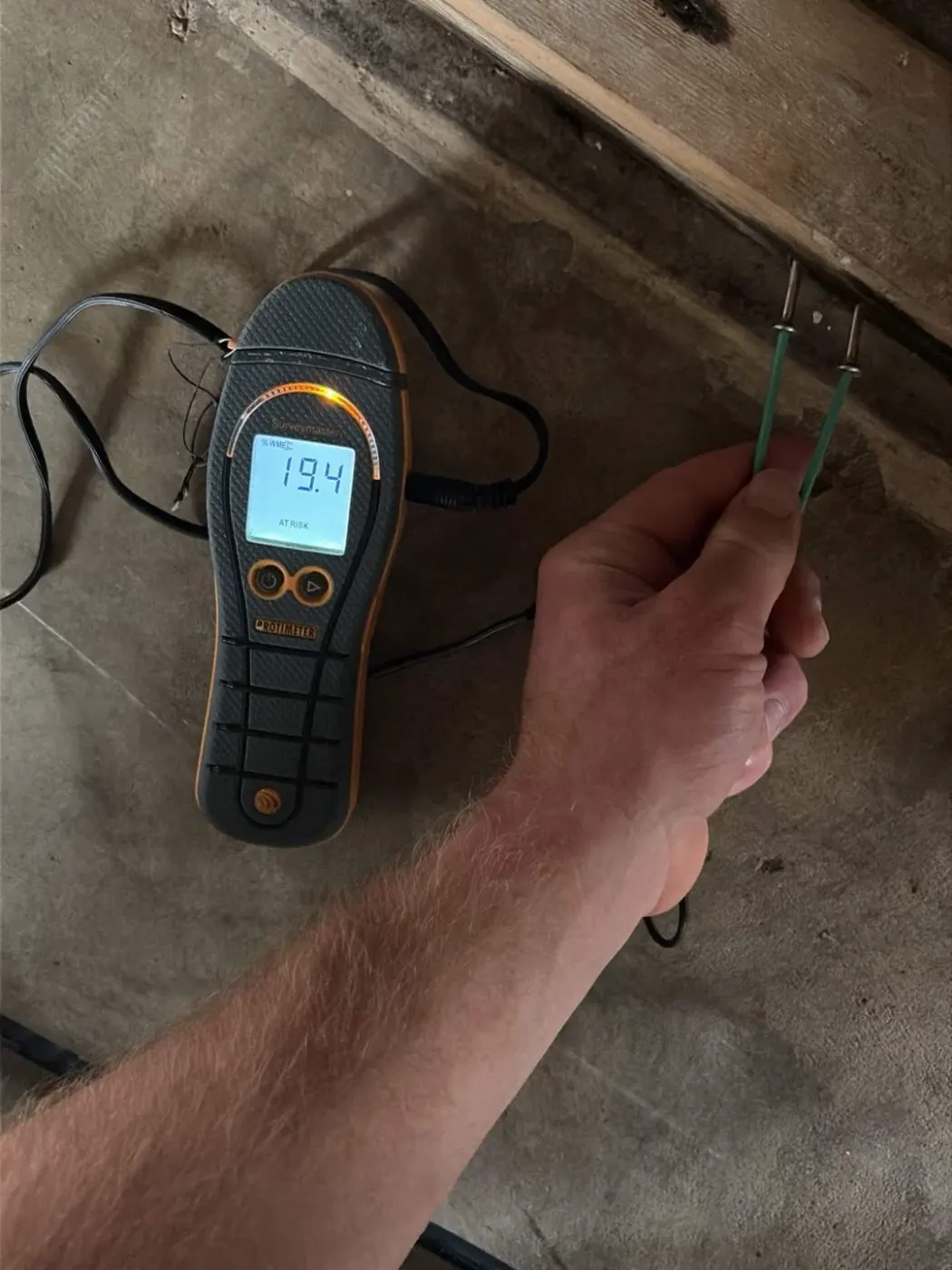 Documented moisture readings in Hendricks County, IN